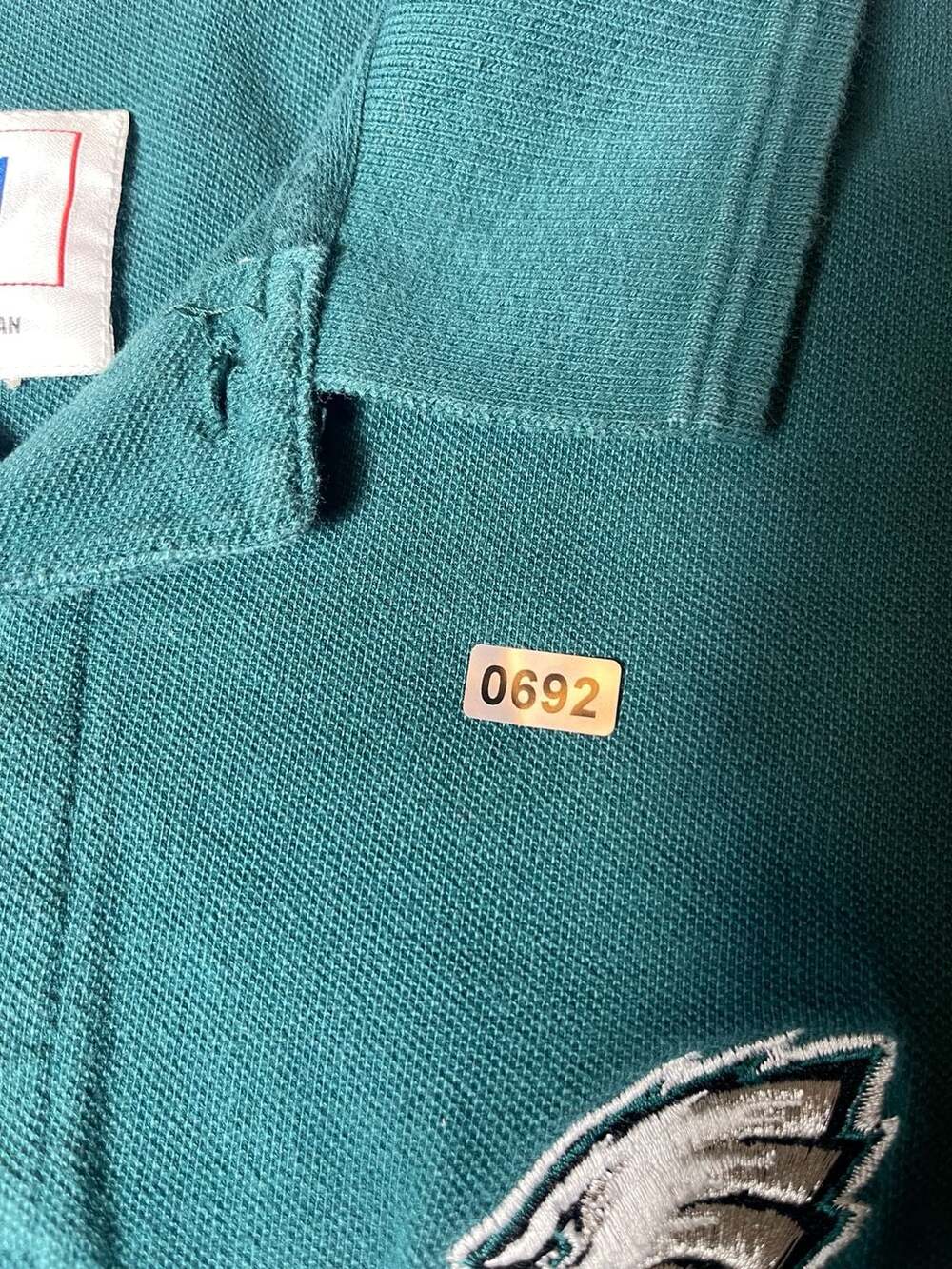 Vintage 90s Philadelphia Eagles NFL Embroidered Polo Shirt Size L - Picture 8 of 8